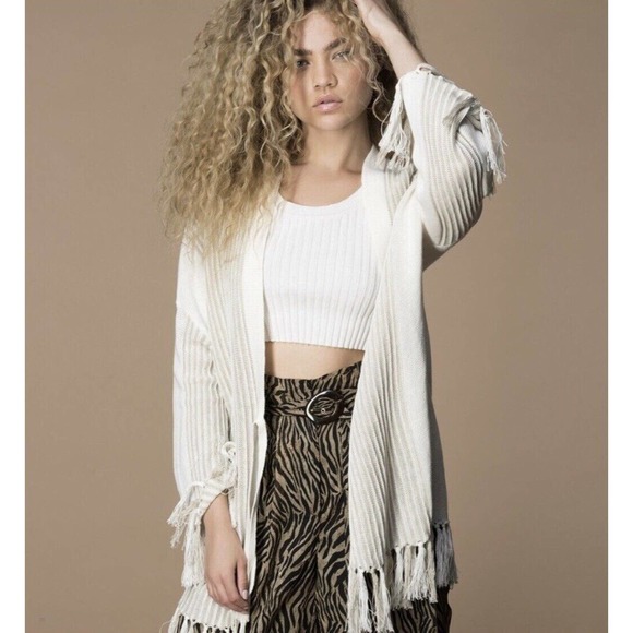 NWT 27 Miles Calix Fringe Caftan size M/L - Picture 2 of 8